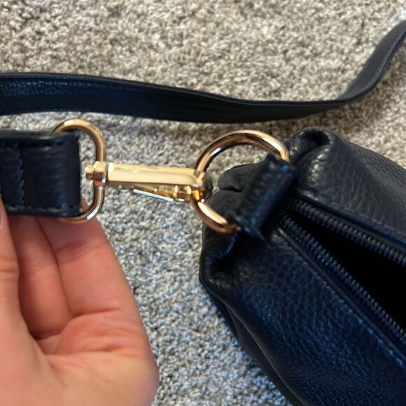 Navy Blue Brandless Plain Crossbody Purse w/ Adjustable Strap - Picture 10 of 10